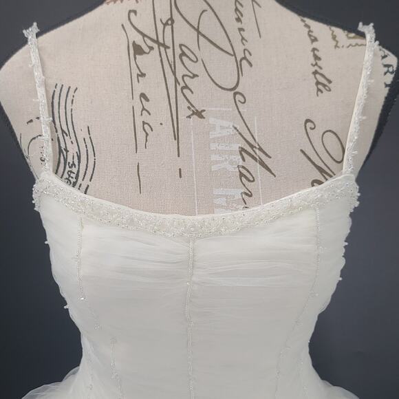 Cache Vintage Beaded Fairy Whimsical Prom Wedding dress Ivory Size 4 ren Faire - Picture 10 of 16